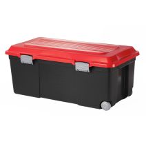 Malle de rangement Camper noir/rouge 75L - SUNDIS